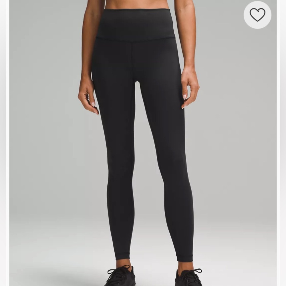Black Lululemon Wunder Train High-Rise Tight 28". NWT.